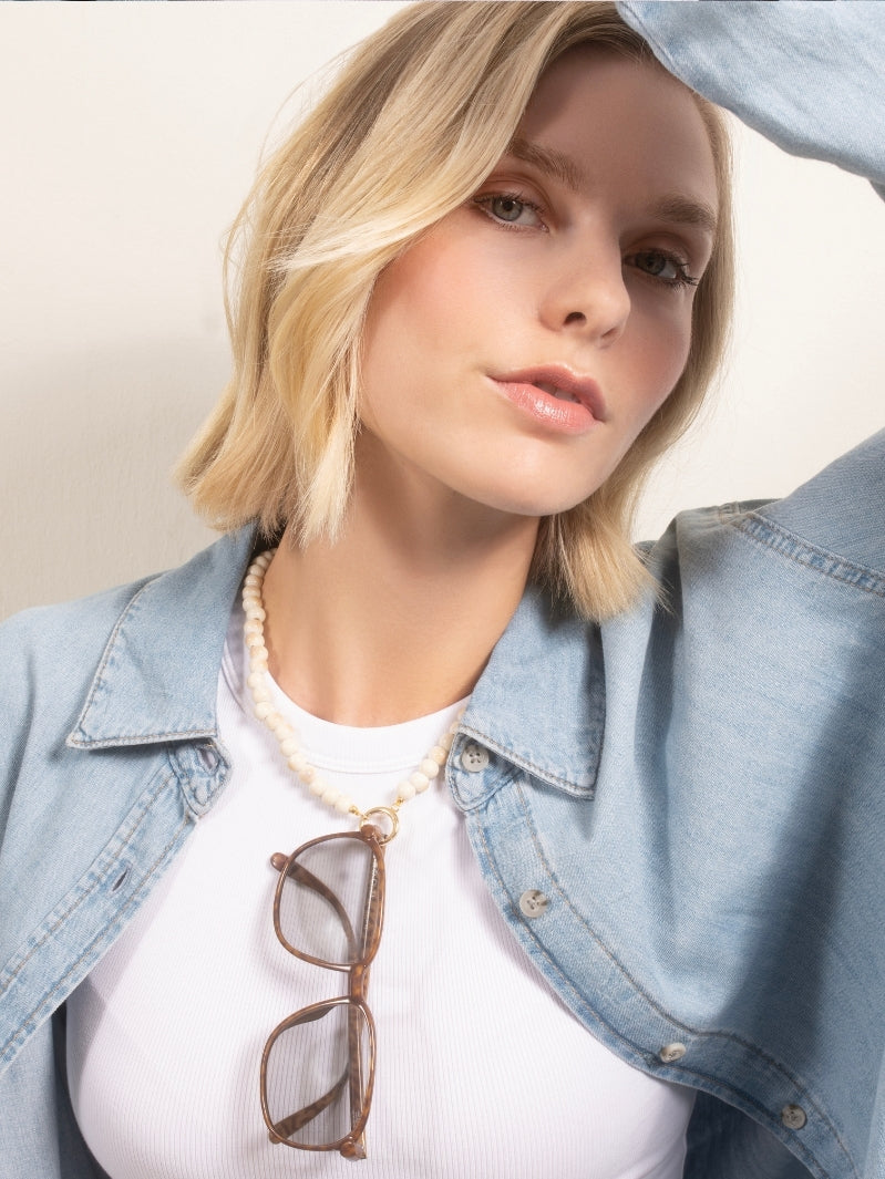 Ceramico Blanco Brillenketting | Sunny Cord