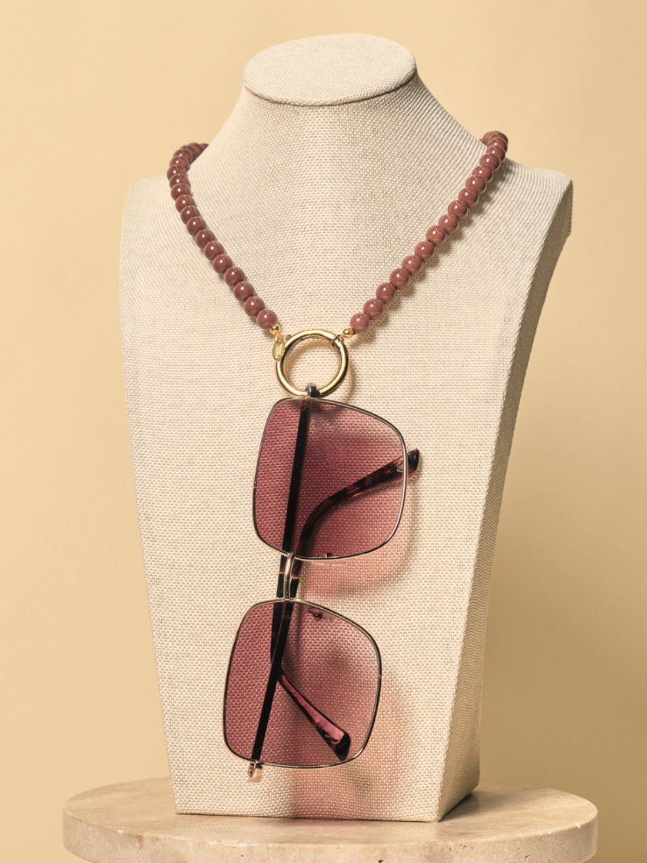 Ceramico Marron Brillenketting | Sunny Cord