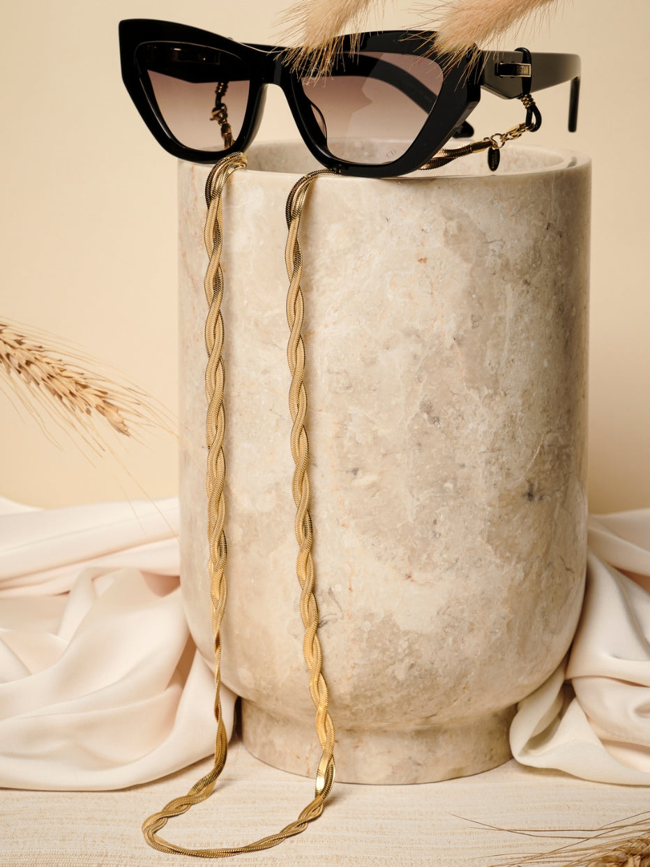 Braided Jane goud | Brillenkoord
