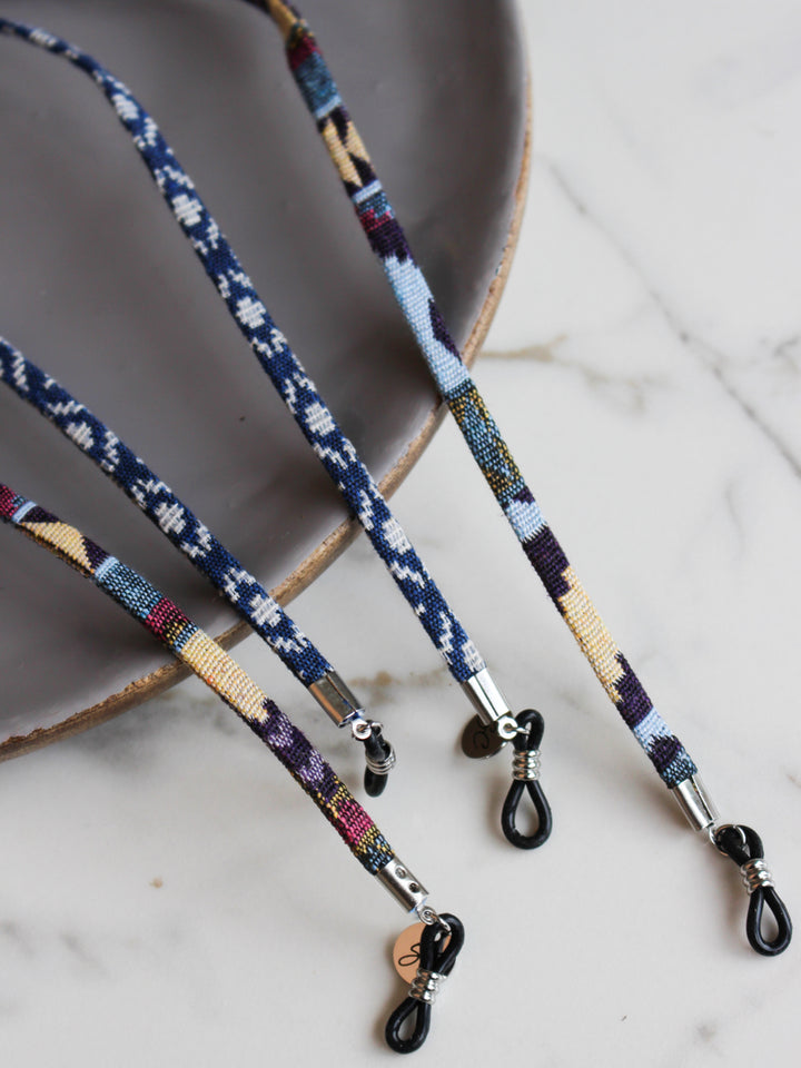 Aquamate blauw | Brillenkoord Heren