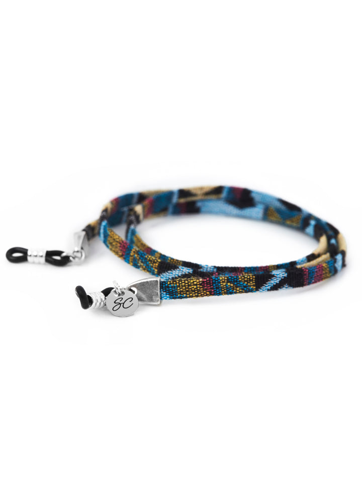 Aquamate blauw | Brillenkoord Heren