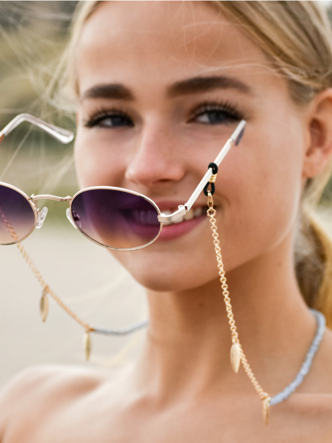 Bead It lichtblauw | Zonnebrilkoord