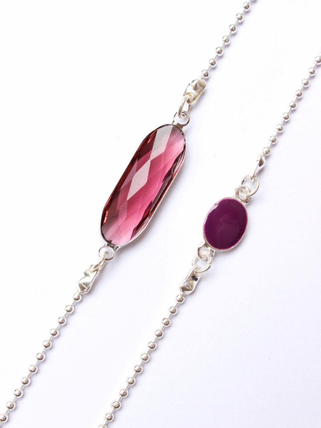 Crystal C zilver-paars | Zonnebril koord